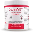 CobalaVet Vitamina B12 & B9 pentru câini mici și pisici - susține sistemul nervos, funcția creierului, apărarea imună și creșterea celulelor - formarea celulelor sanguine - cale metabolica - 60 Chews moale