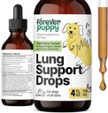 Pentru totdeauna Picături de sprijin pentru sugari pentru câini - Suplimente de sănătate respiratorie - Mullein Leaf & Echinacea Herb pentru Plămâni - Vitamine de câine lichid și suplimente - zahăr și alcool-Tinctură fără - 4 fl oz