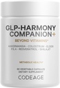 Codeage GLP-Harmony Companion+ Supliment - GLP-1 Agonist Support - Lion's Mane, Pea, Colostru, Shilaj, Akkermansia, Elder, Citrus Bioflavonoides, Broccoli, Resveratrol - Non-GMO - 60 Capsule
