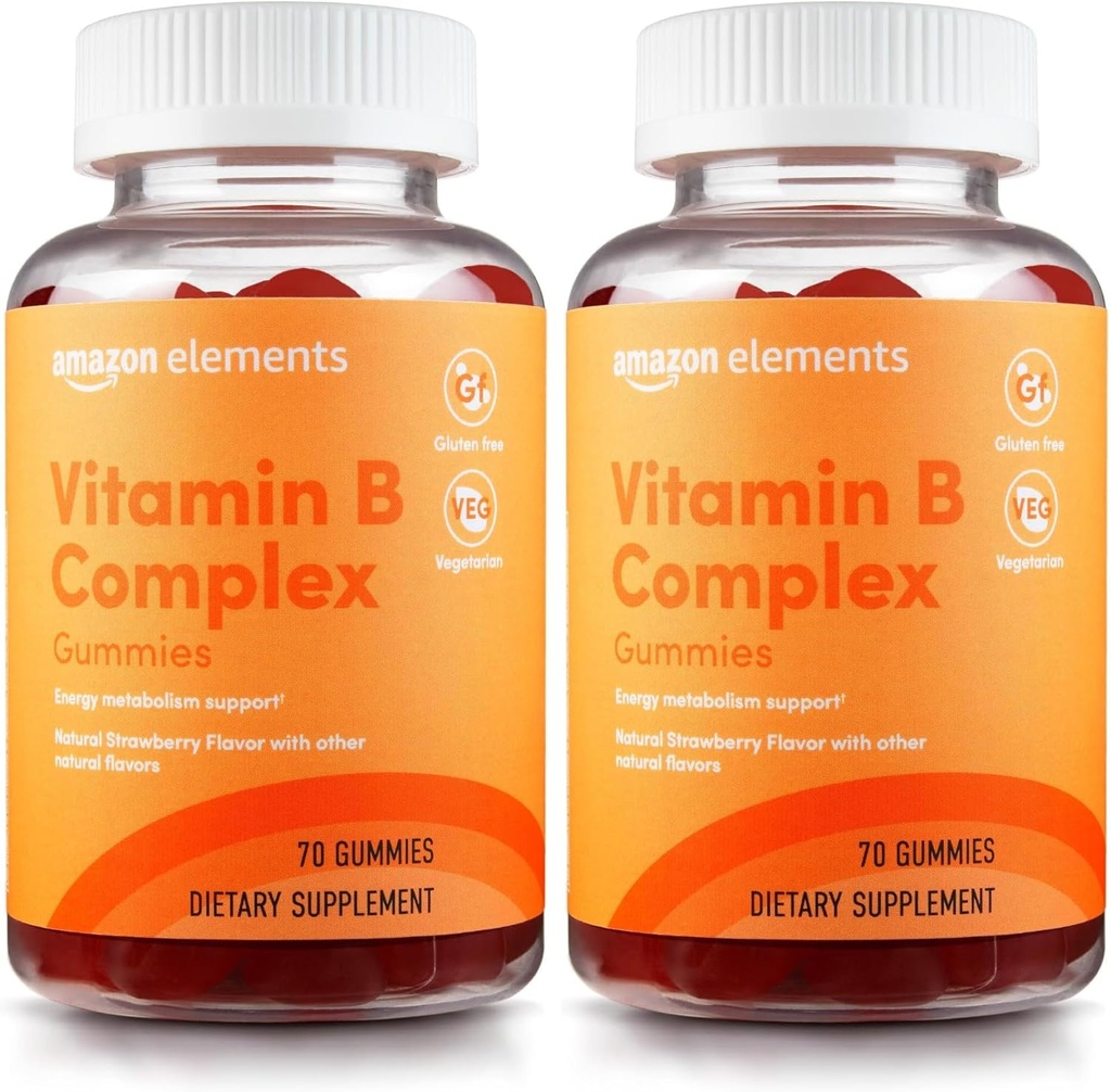 Elemente - B-Complex, Suportă Immune și Normale Energie Metabolism, 70 Gummies, 70-Day Supply, Vegan, Adult, Non-GMO (previously Revly) (Pachet de 2)