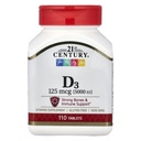 21st Century D 5000 UI comprimate, 110 Count