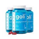 Goli Ashwagandha & Vitamin D Gummy - 180 Conte - mixt Berry, KSM-66, Vegan, Plant based, Non-GMO, Gluten-Free & Gelatină Relax gratuit. Restaurare. Deswind, pachet de 3