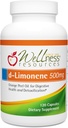 Wellness Resurse Capsule de mare potenta d-Limonen 500mg, 120 capsule - Orange Peel Extract pentru sanatate digestiva, Arsuri la stomac, Reflux acid, Detoxifiere