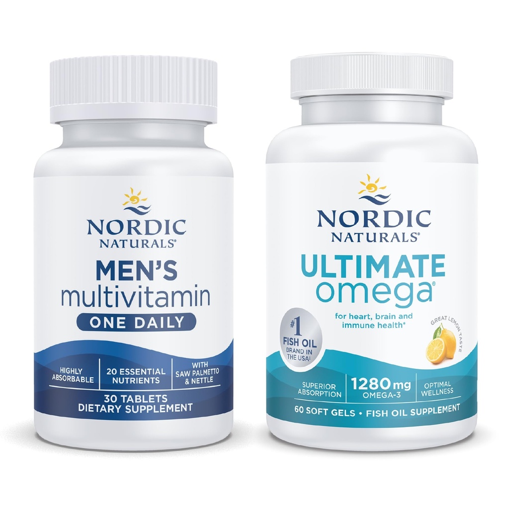 Nordic Naturals Starter Pack - Men's Multivitamine One Daily, Ultimate Omega