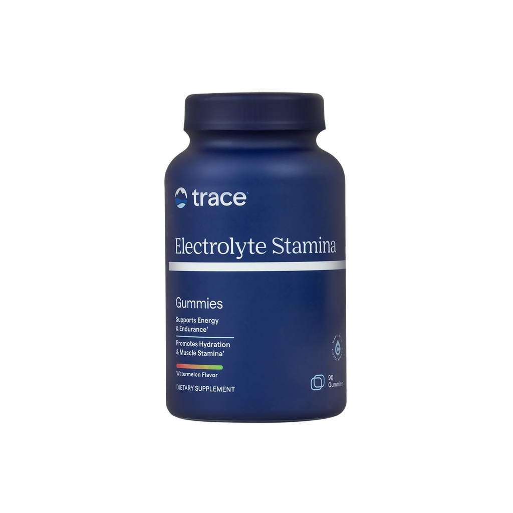 Trace Minerals Electrolyte Stamina Gummies - Confortabil Electrolit Supliment care sprijină hidratare - Sprijină energie optimă - Rezistență musculară - Vegan - Pepene verde - 90 Conte (30 Servings)