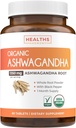 USDA Organic Ashwagandha Supliment - pastile de înaltă potenţă Ashwagandha fabricate cu Pepper negru organic pentru absorbţie îmbunătăţită - Vegan non-GMO fabricate în SUA & Lab verificate (1 luni de aprovizionare)