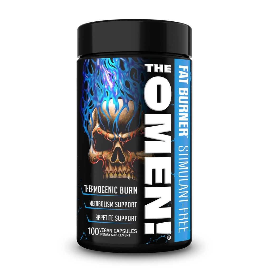 JNX SPORTS The Omen! Non- Stimulant termogenic Fat Burner pentru bărbați și femei 