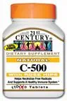 21st Century C 500 Mg cu Rose Hips Tablets, 110 Count (Pachet de 2)