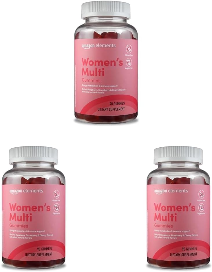 Elemente - Adulte Femeie pana in prezent Multivitamine organice, 90 Gume (30 Servings), Vegetarian, Gluten Free (previously Revly) (Pachet de 3)