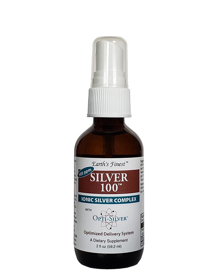 Silver 100 Ionic Silver Complex cu sistem de livrare optimizat pentru suport imunitar - 100 ppm, 2oz (59,2ml) - Spray