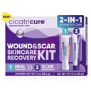 Cicatricure Skin Recovery Kit: Avansate Scar Gel & Open Wound Care Antibiotic Ointment, Reduce marcile Stretch, Chirurgical & Acnee Cicatrici, Tratamente Taie & Burns, 1 oz Fiecare - pentru adulți și copii