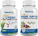 Laboratoare naturale cure Bundle: L-Lysine curat + suport imun