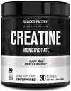 Creatina Fabrica Jacked pulbere monohidrat 150g - 5g Daily Creatin Supliment pentru bărbaţi şi femei, Vegan-Friendly, terţă parte testat - 30 Serviri, Nearomat