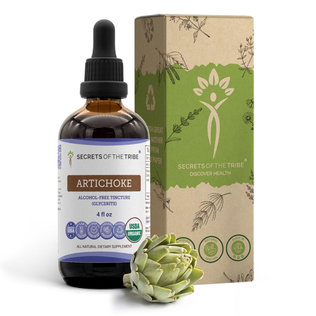 Secretele Tribului Anghinare USDA Extract organic de arahide-Free, Drops Herbal de înaltă calitate 