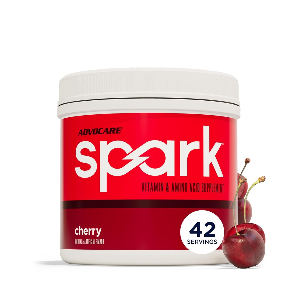 AdvoCare Spark - Energetic Drink Mix - Vitamina & Amino Acid Supplement - Suporturi pentru energie si focalizare - Suport Immune Portable - Sugar-Free - Cherry, (10,5 oz)