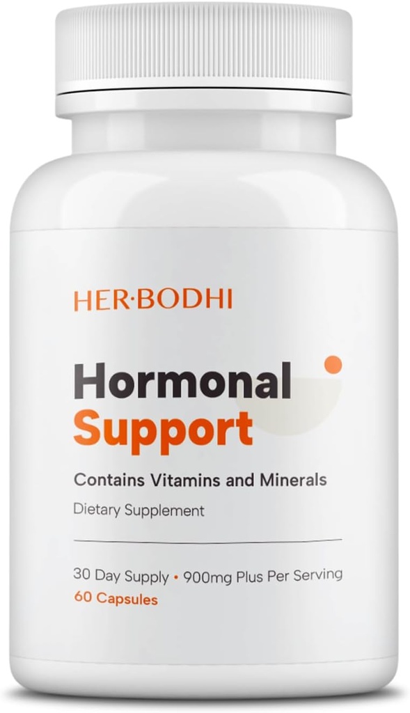 Suport hormonal - Suplimentul de echilibru hormonal pentru femei, PMS Supplement & Hormonie Harmonie pentru femei, Suporturi Energie, Swings Mood, Hot Flashes, Menopause Echilibrul hormonal (60 Caps)