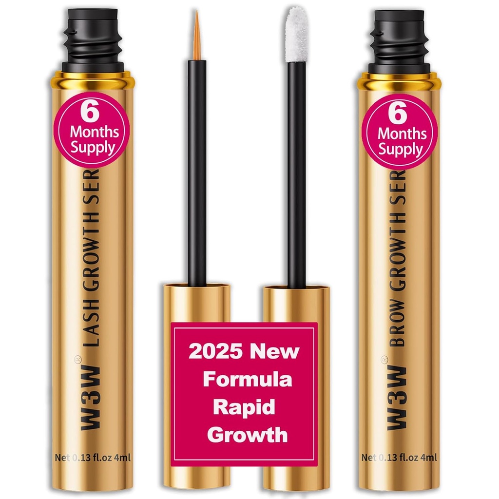 Set ser ser de creștere Lash & Eyebrow,2025 Upgrade - Gelash Rapid pentru mai puternic,Ser de creștere Eyebrow, Ingrediente naturale (Set ser Lash &Brow actualizat)