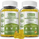 Creatine Monohidrat Gummies, Creatina pentru barbati si femei, Creatura masticabila pentru cresterea concentrarii si perseverentei, 5g Creatina per Serving, Sugar-Free, 120 Conte