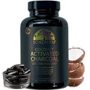 Capsulele Schizandu activate de nucă de cocos Charcoal- sprijină sănătatea - Vegan, organic, non-GMO, fără aditivi - X-Large flacon 210 Conte