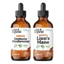 Muzică imună sălbatică şi organică 4 fl oz & Lion's Mane Tincture 4 fl oz