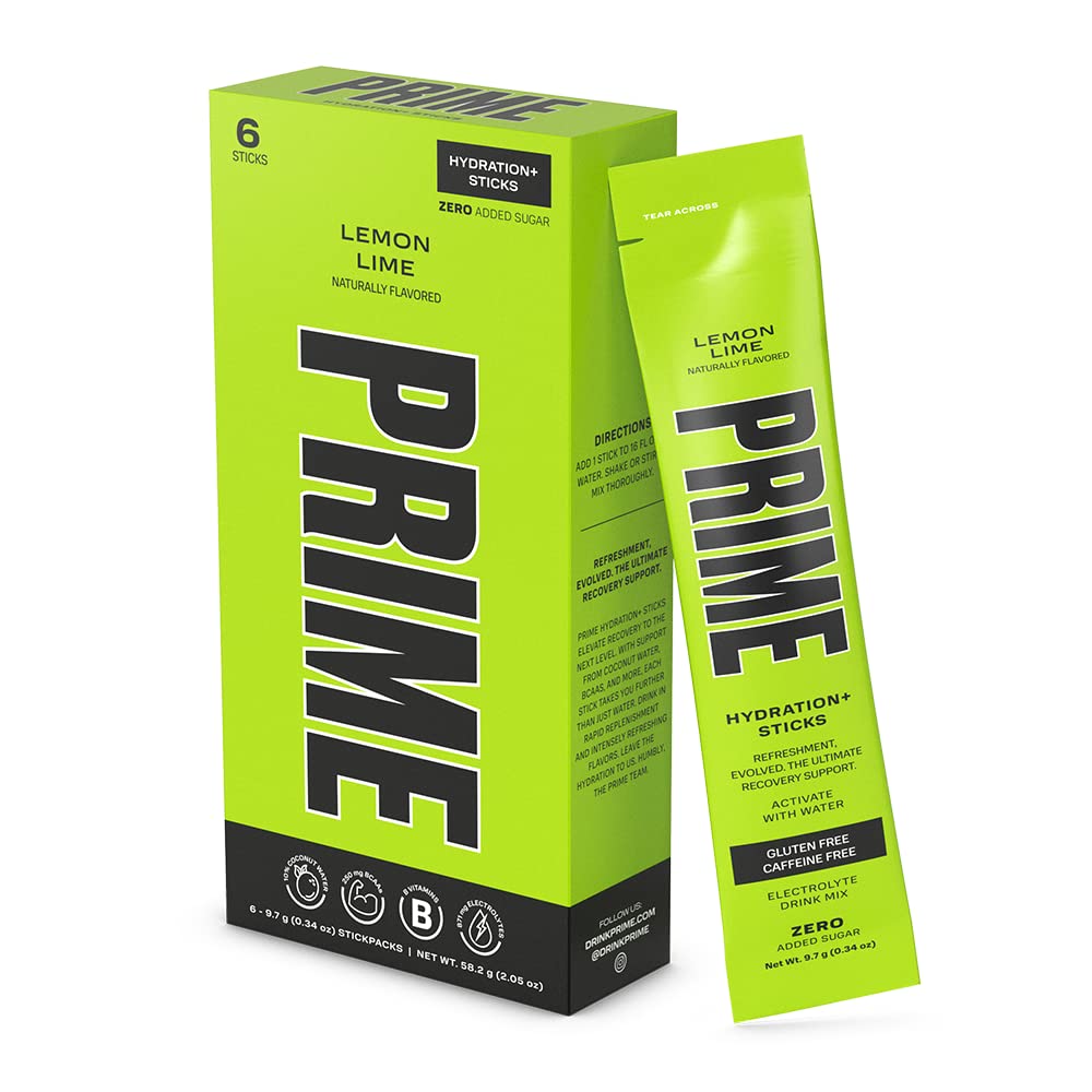 PRIME HYDRATION+ Sticks Lămâie Lămâie Lămâie Limonadă Pudră de Hidratare Single Servi stick-uri 