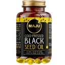 Maju Superfoods Capsule de ulei de semințe negre, puternic presat la rece, 2% Thymochinonă, 100% turcesc negru Cumin Nigella Sativa ulei de semințe, organic BSO, lichid Blackseed, 120 Conte, 500mg per capsulă