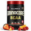 ALLMAX Nutritie AMINOCORE BCAA pulbere, 8.18 Grams de aminoacizi, Intra si Post Workout Recovery Drink, Gluten gratuit, fructe Punch, 315 g
