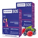 Pachete cu pulbere de glucoză SOS cu dextroză naturală, absorbţie rapidă Care se dizolvă instantaneu în gura ta fără apă nevoie, Berry Medley 12 serviri