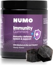 Numo gume de soc - Suport sistem imunitar cu supliment antioxidanti - Formula completa cu fructe Sambucus, Vitamina D3, Zinc, Vitamina C, Probiotice - Organice, Vegan & Kosher - 60 Conte