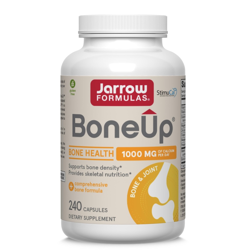 Jarrow Formulas BoneUp pentru densitatea oaselor - vitamina D3 și K2, suport de calciu, 240 capsule, promovează nutriție scheletală, până la 40 zile de aprovizionare