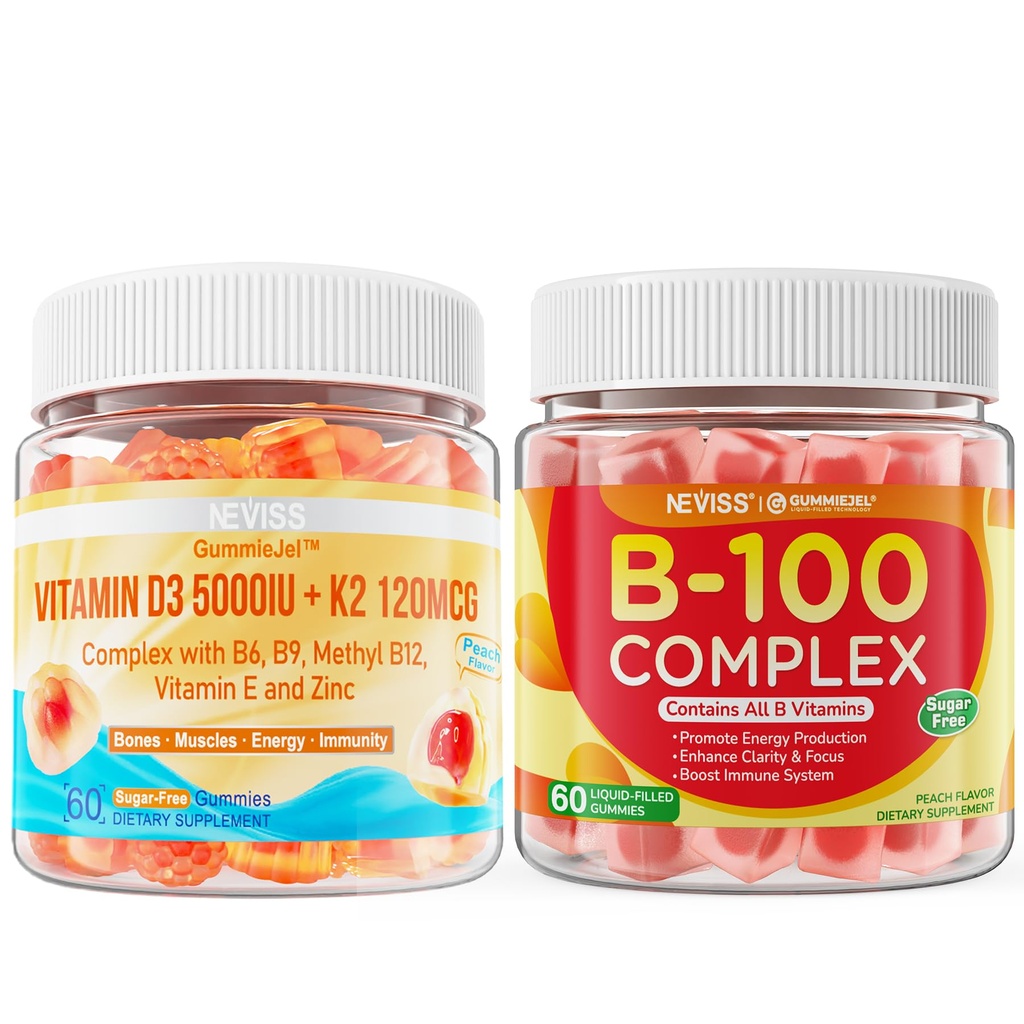 NEVASS Vitamina D3 K2 Gume + Vitamina B100 Complex