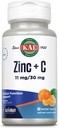 KAL Zinc Plus C, Distilare instantanee Vitamina C şi Zinc, Funcţie Cellulară şi Suport Imun, Absorbţie optimă, Aroma Naturală Tangerine, 60 zile Money-Back Garanţie, 90 Serviri, 90 Micro Tablete