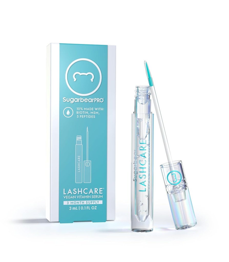 SugarbearPRO LashCare Vitamina Ser cu Peptides MSM și Biotin Formula Vegan 