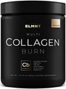 ELMNT Premium Chocolate Colagen pentru femei pierdere in greutate si frumusete w. Probiotice, ACV, KSM66, Acid hialuronic, Biotin & patentate Multi Colagen Peptides Proteine pulbere - Colageno Hidrolizado pentru femei