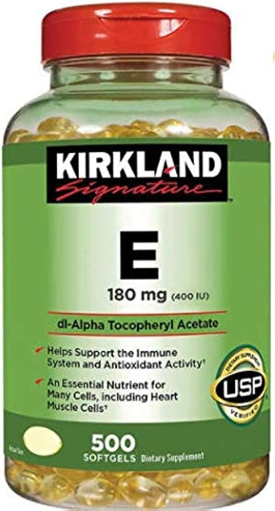 Kirkland Signature Vitamina E 180mg, 500 Softgels