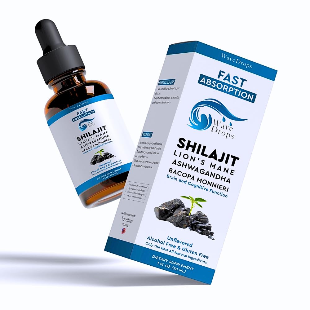 Lion's Mane - Shilajit - Ashwagandha - Bacopa Monnieri Picături lichide 