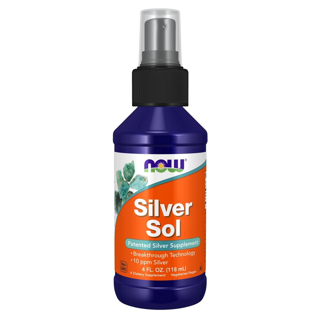 ACUM Alimente Suplimente, Silver Sol 10 PPM cu argint elementar și apă deionizată, lichid, 4-Ounce