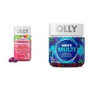 OLLY Prenatal Multivitamine Softgels și Men Multivitamine Gummy Vitamine Bundle, 60 și 90 Conte