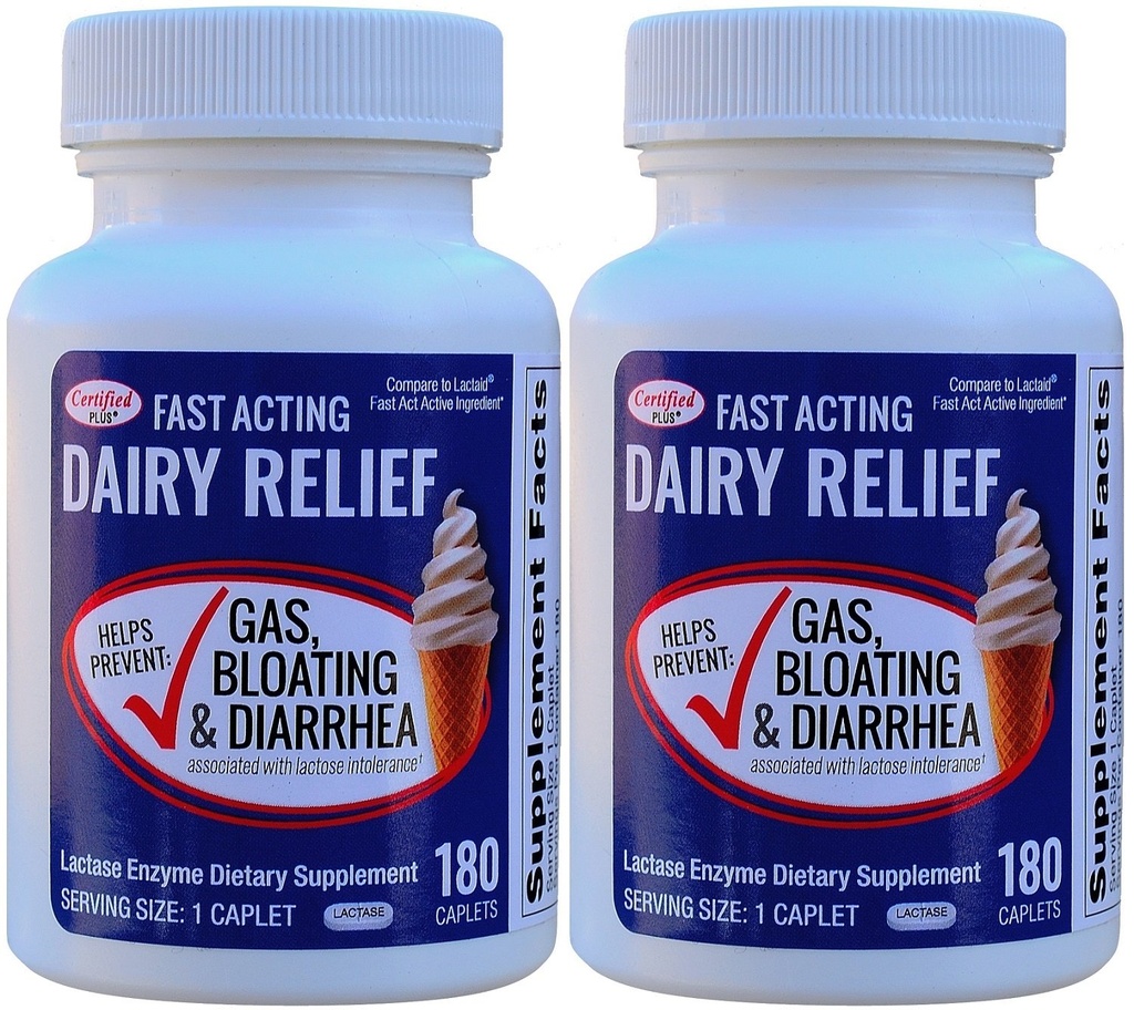 Lactază rapidă 360 Caplete Generic Lactase Fast Act 9000 Unităţi FCC per Caplet