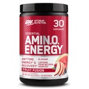 Optimum Nutrition Amino Energy - Pre Workout cu ceai verde, BCAA, Amino Acids, Keto Friendly, Green Coffee Extract, Energetic Powder - Fruit Fusion, 30 Servings (Packagging May Vary)