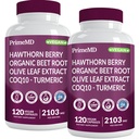 26-in-1 Suplimentul oxid nitric - suport inima si circulatie cu CoQ10, Turmeric, Rădăcină de sfeclă organică, Hawthorn Berry & Usturoi - 2103mg per Servire (120ct, Pachet de 2)