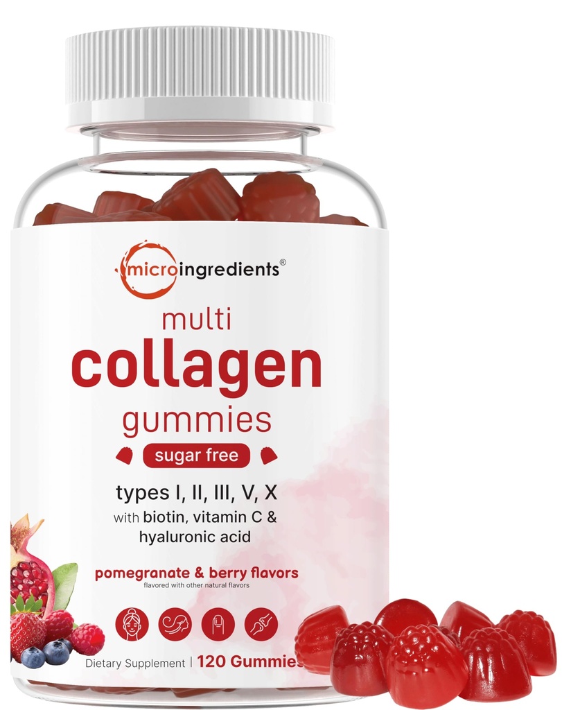 Micro Ingrediente Multi Colagen Peptides, 120 Colagen Gummies 