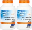 Cel mai bun medic, (2 ambalaj Glucosamină Chondroitin MSM cu OptiMSM, 240 Veggie Caps