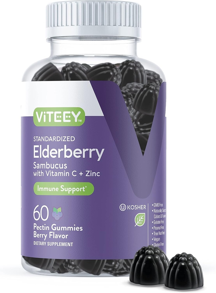 Viteey Sambucus Gumies Elderberry pentru adulți 
