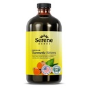 Serene Herbs lichid Turmeric cu Pepper negru - Turmeric Shots Curcumin Supliment 1000mg extra Putere Herbal Drink, Digestive Bitters pentru ajutorare, sănătate comună, Energie & Clarity - 16oz