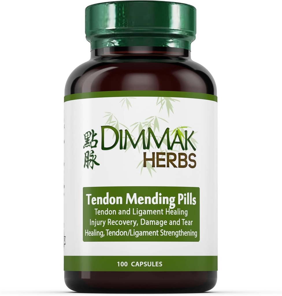 Certified Organic Tendon Mending Pilulele: Tendon și Ligament Regenerare și reparare de plante aromatice Dimmak - 100 Caps 500mg