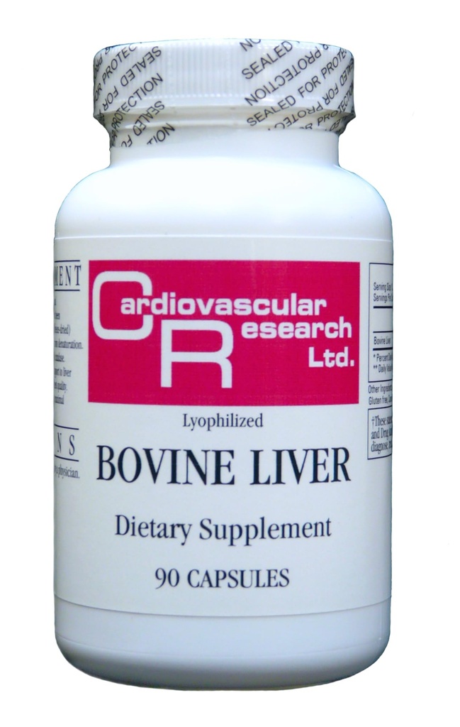 Cercetare cardiovasculară Extract de ficat, alb, 90 Conte