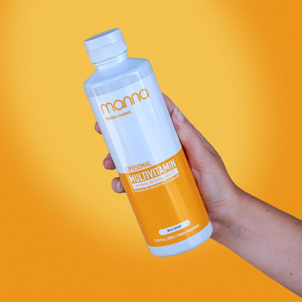 Manna Vitamine Multivitamine lipozomale - Daily Multivitamine Oferă 20 Vitamine și Minerale - Multivitamine pentru bărbați și femei - Boosts Sistem imunitar, Sprijină Energie și Metabolism 3 Pack