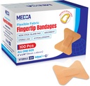 Bandaje flexibile din tesatura - Bandaje adezive Flex de ingrijire pentru degete-tip si pentru a proteja ranile de la infectie - (100 Count Box)