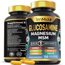 Glucosamină MSM Supliment pentru bărbaţi şi femei - 11in1 Formula - Combinaţi cu magneziu, Turmeric, Boswellia, Querbetin, Brodock Root, şi mai mult 